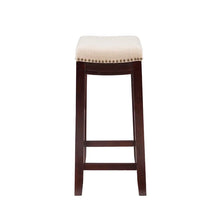 Load image into Gallery viewer, Adorn Homez Ronan Solid Wood Bar Stool With Upholstery