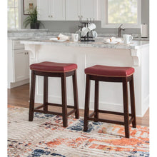 Load image into Gallery viewer, Adorn Homez Ronan Solid Wood Bar Stool With Upholstery