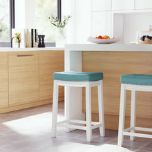 Load image into Gallery viewer, Adorn Homez Ronan Solid Wood Bar Stool With Upholstery