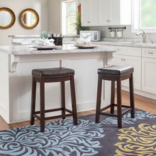 Load image into Gallery viewer, Adorn Homez Ronan Solid Wood Bar Stool With Upholstery