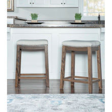 Load image into Gallery viewer, Adorn Homez Ronan Solid Wood Bar Stool With Upholstery