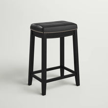 Load image into Gallery viewer, Adorn Homez Ronan Solid Wood Bar Stool With Upholstery