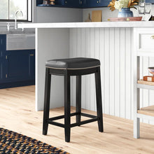 Load image into Gallery viewer, Adorn Homez Ronan Solid Wood Bar Stool With Upholstery