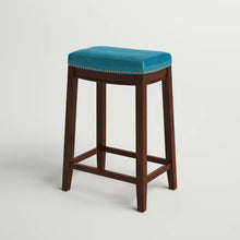 Load image into Gallery viewer, Adorn Homez Ronan Solid Wood Bar Stool With Upholstery