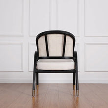 Load image into Gallery viewer, Adorn Homez Milton Teakwood Dining Chair with Rattan/cane Mesh