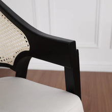 Load image into Gallery viewer, Adorn Homez Milton Teakwood Dining Chair with Rattan/cane Mesh