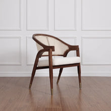Load image into Gallery viewer, Adorn Homez Milton Teakwood Dining Chair with Rattan/cane Mesh