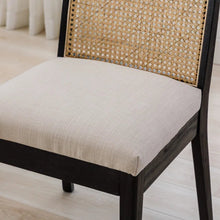 Load image into Gallery viewer, Adorn Homez Lotus Teakwood Dinning Chair with Rattan/cane Mesh