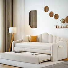 Load image into Gallery viewer, Adorn Homez Leanna Trundle Daybed Without Storage in Velvet