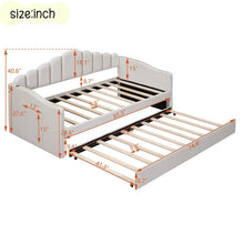 Load image into Gallery viewer, Adorn Homez Leanna Trundle Daybed Without Storage in Velvet