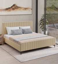 Load image into Gallery viewer, Adorn Homez Elena Velvet King Size Bed Without Storage