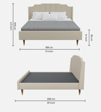 Load image into Gallery viewer, Adorn Homez Pluto Velvet King Size Bed Without Storage