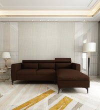 Load image into Gallery viewer, Adorn Homez - Gemini 4 Seater Sectional Sofa In Premium Molfino Fabric with Adjustable Headrest.