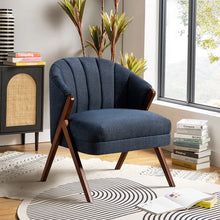 Load image into Gallery viewer, Adorn Homez Scandl Accent Chair in premium Fabric