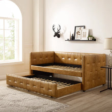 Load image into Gallery viewer, Adorn Homez Espino Trundle Wooden Daybed Without Storage