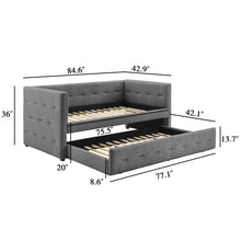 Load image into Gallery viewer, Adorn Homez Espino Trundle Wooden Daybed Without Storage