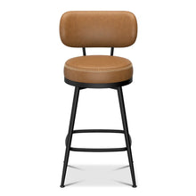 Load image into Gallery viewer, Adorn Homez Elza Metal Bar Stool In Leatherette