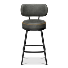Load image into Gallery viewer, Adorn Homez Elza Metal Bar Stool In Leatherette