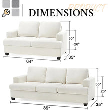 Load image into Gallery viewer, Adorn Homez Henry Sofa 3+2 in Premium Suede Velvet Fabric