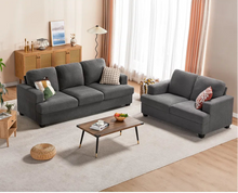 Load image into Gallery viewer, Adorn Homez Henry Sofa 3+2 in Premium Suede Velvet Fabric