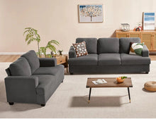 Load image into Gallery viewer, Adorn Homez Henry Sofa 3+2 in Premium Suede Velvet Fabric