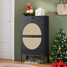 Load image into Gallery viewer, Adorn Homez Levi Shoe rack with Rattan/cane mesh .