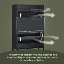 Load image into Gallery viewer, Adorn Homez Levi Shoe rack with Rattan/cane mesh .