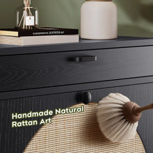 Load image into Gallery viewer, Adorn Homez Levi Shoe rack with Rattan/cane mesh .