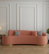 Load image into Gallery viewer, Adorn Homez Eva 3 seater Curve Sofa in Premium Boucle Fabric
