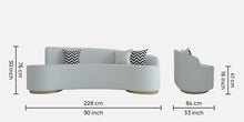 Load image into Gallery viewer, Adorn Homez Eva 3 seater Curve Sofa in Premium Boucle Fabric