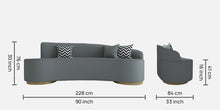 Load image into Gallery viewer, Adorn Homez Eva 3 seater Curve Sofa in Premium Boucle Fabric