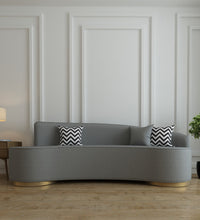 Load image into Gallery viewer, Adorn Homez Eva 3 seater Curve Sofa in Premium Boucle Fabric