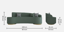 Load image into Gallery viewer, Adorn Homez Eva 3 seater Curve Sofa in Premium Boucle Fabric