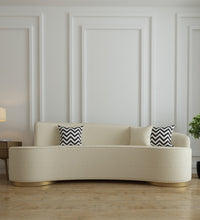 Load image into Gallery viewer, Adorn Homez Eva 3 seater Curve Sofa in Premium Boucle Fabric