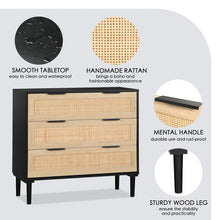 Load image into Gallery viewer, Adorn Home Carrock Chest of Drawer with Rattan/Cane mesh