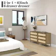 Load image into Gallery viewer, Adorn Home Carrock Chest of Drawer with Rattan/Cane mesh
