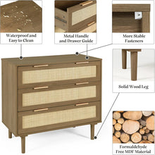 Load image into Gallery viewer, Adorn Home Carrock Chest of Drawer with Rattan/Cane mesh