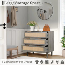 Load image into Gallery viewer, Adorn Home Carrock Chest of Drawer with Rattan/Cane mesh