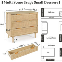 Load image into Gallery viewer, Adorn Home Carrock Chest of Drawer with Rattan/Cane mesh