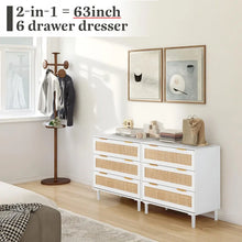 Load image into Gallery viewer, Adorn Home Carrock Chest of Drawer with Rattan/Cane mesh