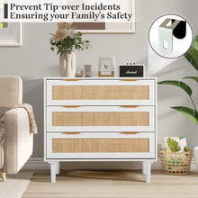 Load image into Gallery viewer, Adorn Home Carrock Chest of Drawer with Rattan/Cane mesh