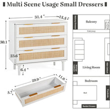 Load image into Gallery viewer, Adorn Home Carrock Chest of Drawer with Rattan/Cane mesh