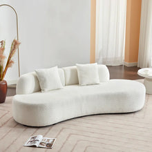 Load image into Gallery viewer, Adorn Homez Polon 3 Seater Curve Sofa in Premium Boucle Fabric