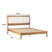 Load image into Gallery viewer, Adorn Homez Torrie Queen Size Wooden Bed in Solid Wood Without Storage