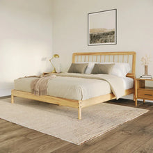 Load image into Gallery viewer, Adorn Homez Torrie Queen Size Wooden Bed in Solid Wood Without Storage