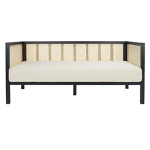 Load image into Gallery viewer, Adorn Homez Zik 2 Seater Sofa in Premium Velvet Fabric with Rattan Finish