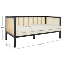 Load image into Gallery viewer, Adorn Homez Zik 2 Seater Sofa in Premium Velvet Fabric with Rattan Finish