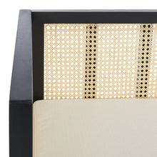 Load image into Gallery viewer, Adorn Homez Zik 2 Seater Sofa in Premium Velvet Fabric with Rattan Finish