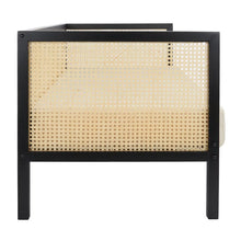 Load image into Gallery viewer, Adorn Homez Zik 2 Seater Sofa in Premium Velvet Fabric with Rattan Finish