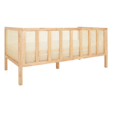 Load image into Gallery viewer, Adorn Homez Zik 2 Seater Sofa in Premium Velvet Fabric with Rattan Finish